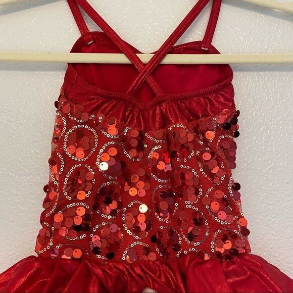 Weissman Dance costume Red tutu ballet jazz dress leotard 6150 small child SC 6 - Picture 4 of 13